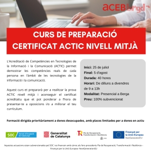 ACTIC - Nivell Mitjà (Cerca i gestió de la informació digital)